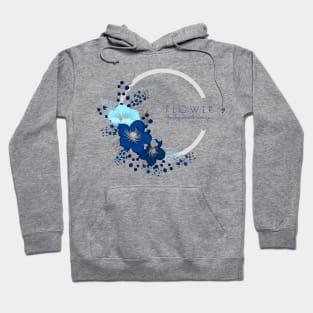 blue flower wreath Hoodie